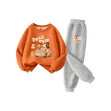 [Thickened и с флисовой подкладкой] Счастливый Радость Оранжевый + Счастливый Стандартный размер K Серый