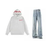 Бело-серый вереск + Светло-синие джинсы