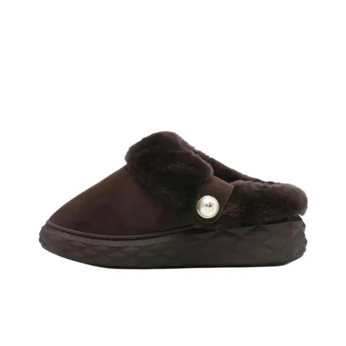 Jimmy Choo Резиновая подошва Нет Особенный Эффект Домашние тапочки Женские Коричневый