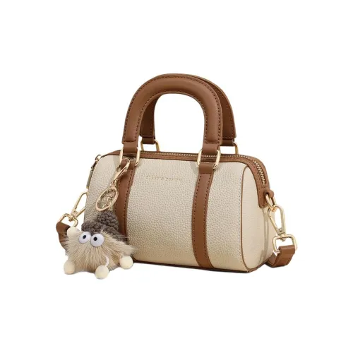 COMELY Коровья кожа Сумка Стандартная Женская Серый Белый