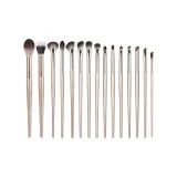 Набор из 15 позолоченных кистей для макияжа