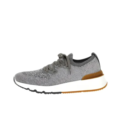BRUNELLO CUCINELLI Низкий топ Casual Мужской Pearl Gray