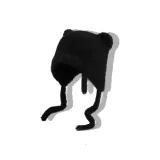 ⭐Dusk Черный, Мягкий Термическая Шапка с Ушками