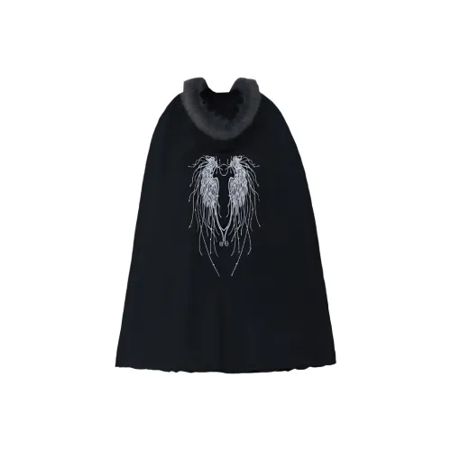 Huan Feather Черный с меховым воротником Мужской Ханьфу