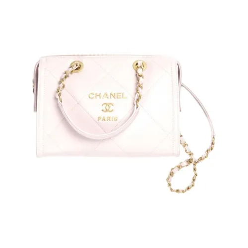 CHANEL Телячья кожа Bowling Сумка Сумка Сумка через плечо Сумка через плечо Женская Светло-фиолетовая