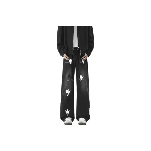 COPICVEN Черные Унисекс Джинсы