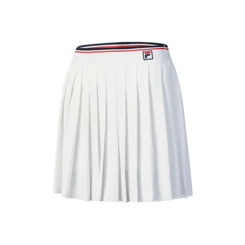 FILA Теннис Повседневные Короткие Юбки Женские Нефритовый Белый