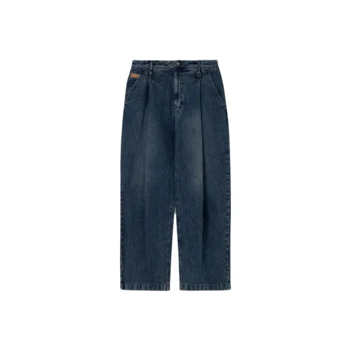 WOOYOUNGMI FW25 Синий Вельвет Деним Брюки Джинсы Мужской