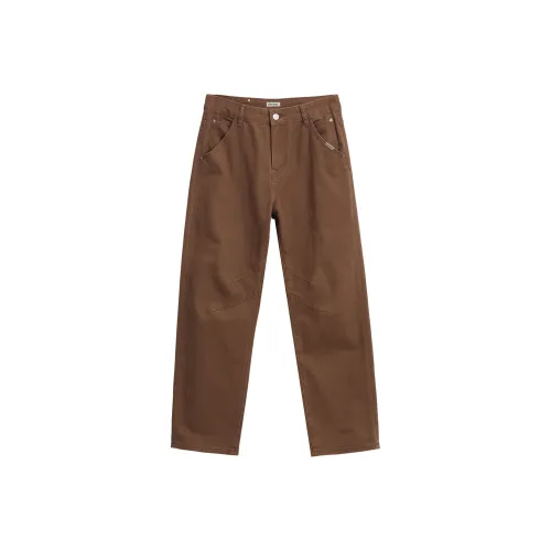 ENTONG Кофейный Коричневый Унисекс Джинсы