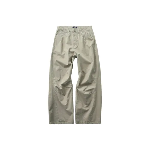 999HUMANITY Стираемые Шалфей Зеленый Мужские Повседневные Штаны