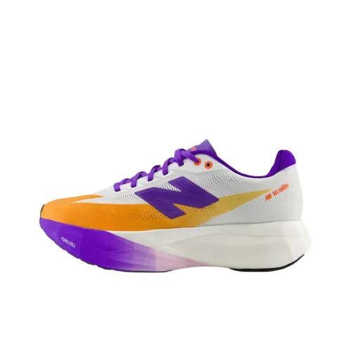 New Balance NB FuelCell SC Elite V5 Беговые кроссовки Белый Фиолетовый Желтый Женские