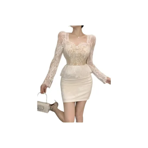 ЮЙЧЖАОЛИНЬ Длинное платье с длинными рукавами женское