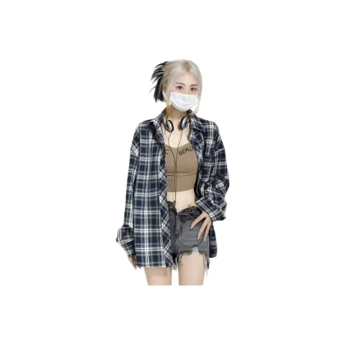 MUMUTU Синий Унисекс Рубашки