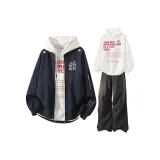 Темно-синий, синий + белый + черный брюки