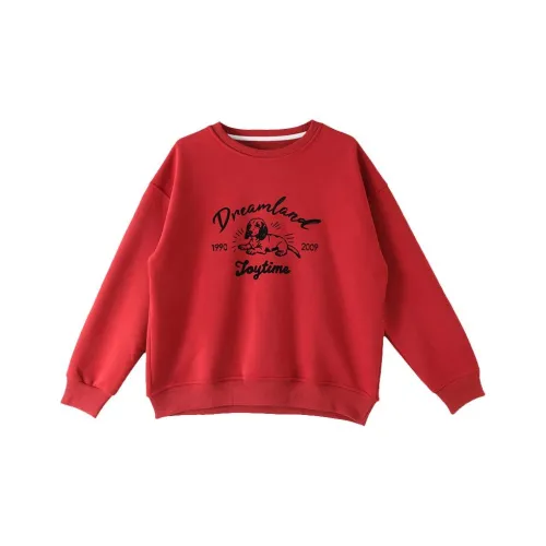 SHANGJING Red Women's Sweatshirts SHANGJING Красный Женские Свитшоты