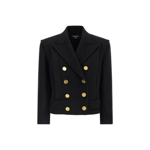 BALMAIN Черное Женское Пальто