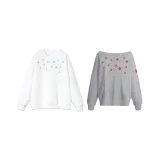 Мужской Белый Круглый вырез / Женский Серый Асимметричный вырез