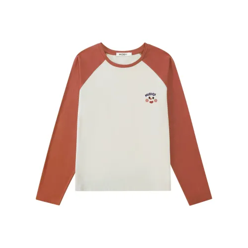 MIZIQI Реглан с длинным рукавом футболка женская