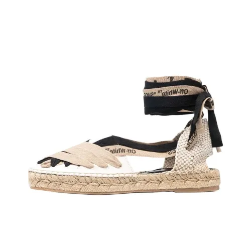 OFF Белый One Ремешок Сандалии Женские Коричневый