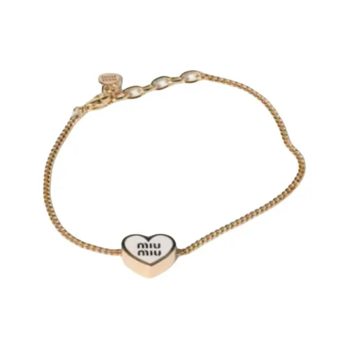 MIU MIU Brass Bracelets Унисекс Золото Белый