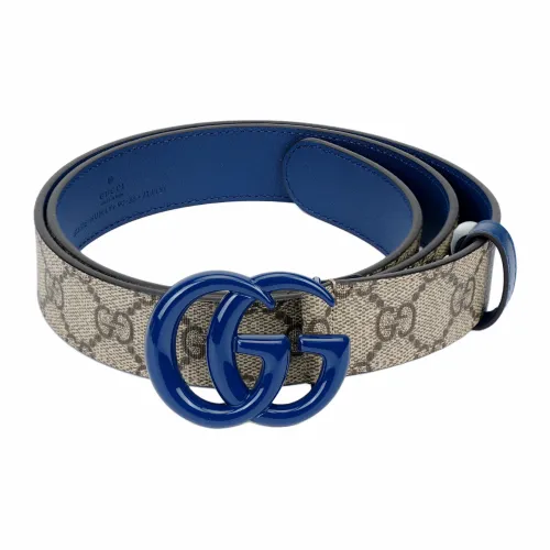 GUCCI Кожаные ремни Мужской Бежевый Ширина 3 см