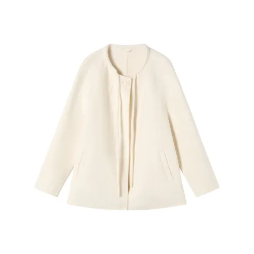 XIANGYING Цапельно-белый Женское пальто