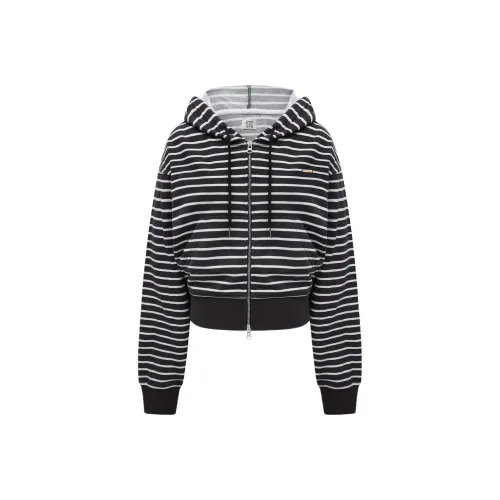 Letter From Moon FW25 SENA Stripe Хлопок С капюшоном ZIP UP Свитшот Женские