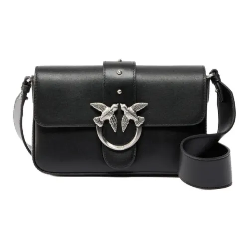 PINKO Love Bag Сумка из коровьей кожи на плечо Маленькая Женская Черная
