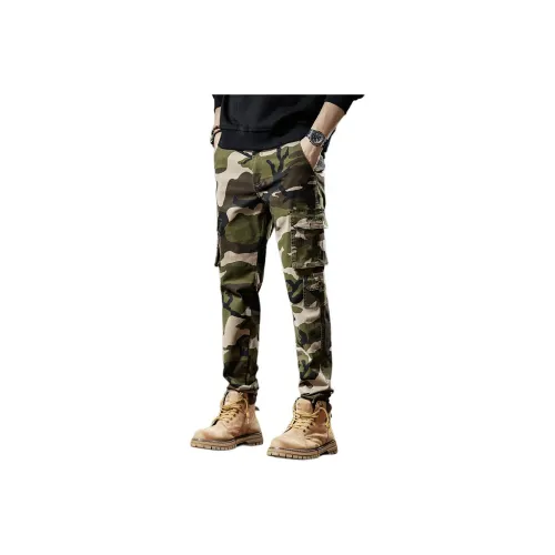 ZENGZHI Карго Брюки Облегающий Прямой крой Унисекс