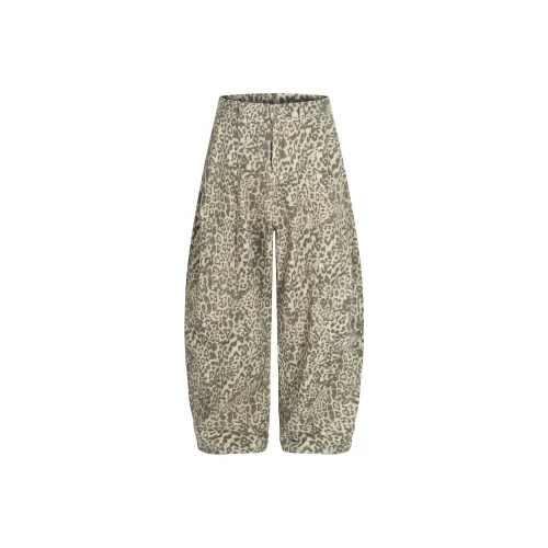 STRUCKCOOL Леопардовый принт Унисекс Джинсы