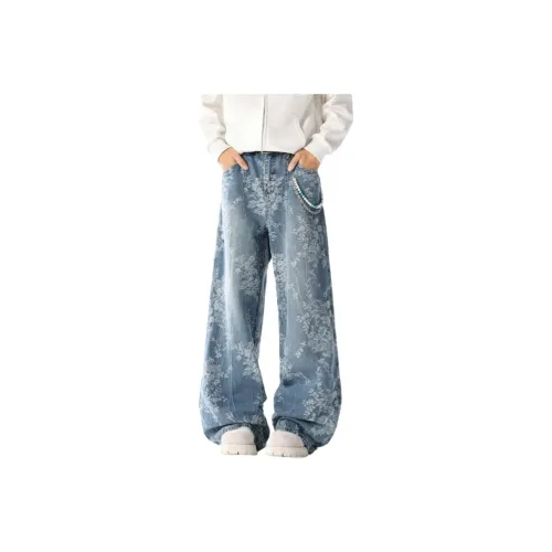 JIARONG Синий Унисекс Джинсы