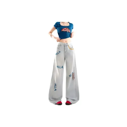 Wooden Rabbit Синий Женские Джинсы