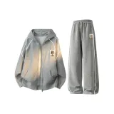 Топ и штаны цвета фотиния серый