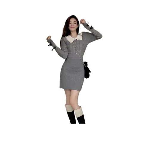 ЮЙЧЖАОЛИНЬ Длинное платье с длинными рукавами женское