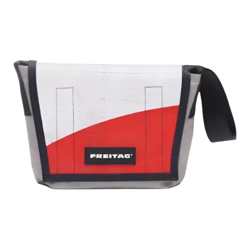 FREITAG Lassie ПВХ Курьерская сумка Сумка через плечо Сумка на плечо Средняя Унисекс Серый и Красный