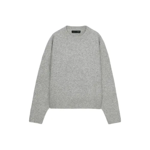 ZARA Зебра с принтом Серый Женский Свитер