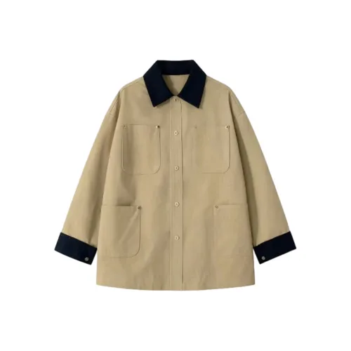 GRAYISMOON Хаки Унисекс Тренч