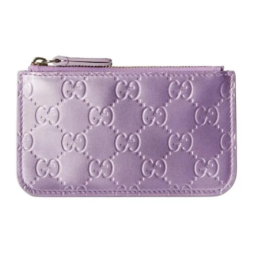 GUCCI GG Emblem Лакированная кожа Key Pouch Женские Лаванда
