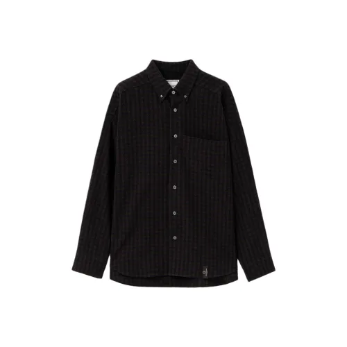 WOOYOUNGMI FW25 Коричневый GINGHAM Check Рубашка Мужская