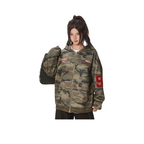 Dear Zhazha Камуфляж Зеленый Женский Свитшот