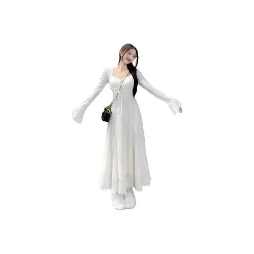 ЮЙЧЖАОЛИНЬ Длинное платье с длинными рукавами женское