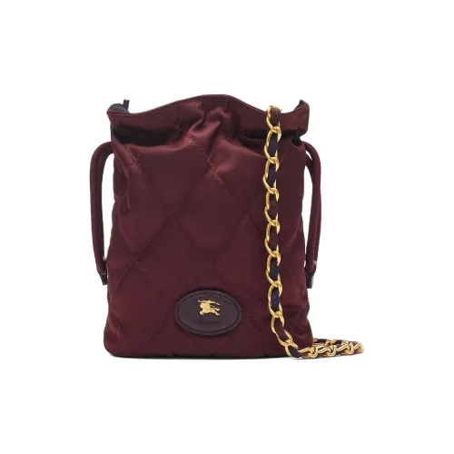 Burberry Полиамид Телячья кожа Сумка через плечо Женская Темно-красная