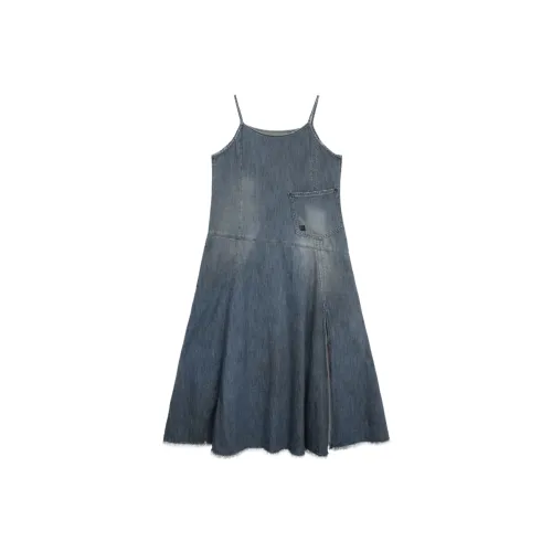 TREEMINGBIRD Strappy Denim Long One-piece Slip Dress Women's