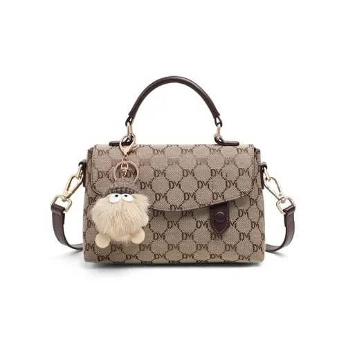 OUBOTE Ткань Сумка Стандартная Женская Кофейного цвета