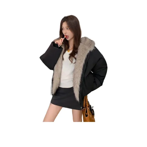 Dippanis Черный Осенний и Зимний Женский Пуховик