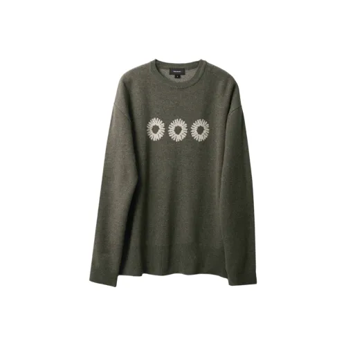 999HUMANITY Оливково-зеленые унисекс свитеры