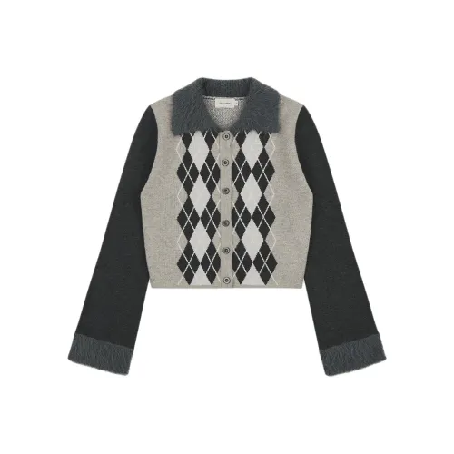 GOOD BAI FW25 Серый Клетка Унисекс Трикотаж