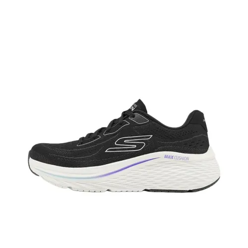Skechers Max Cushioning Поддерживающие и Эластичные Низкие Кроссовки для Бега Женские Черные