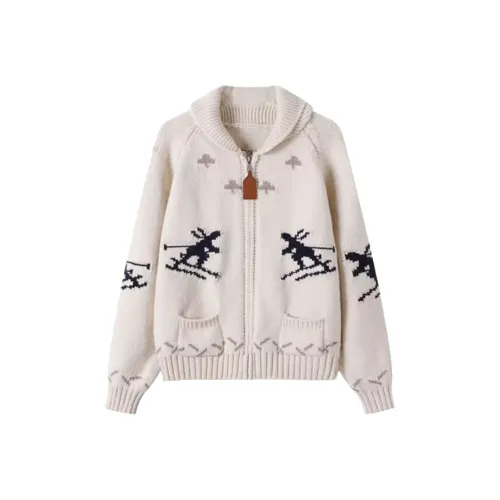 Wang Leshi Экрю Женская Трикотажная