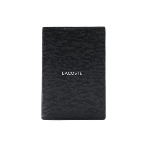 Lacoste Коровья кожа Держатель для карт Стандартный Мужской Черный